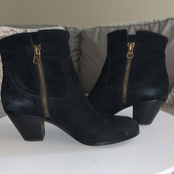Sam Edelman black suede fringed booties - Picture 3 of 7